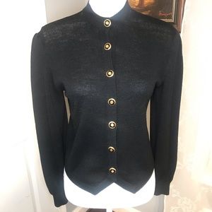 ST. JOHN COLLECTION BY MARIE GRAY Black Cardigan S